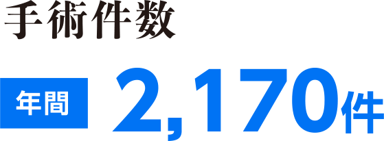 手術件数　年間2,170件
